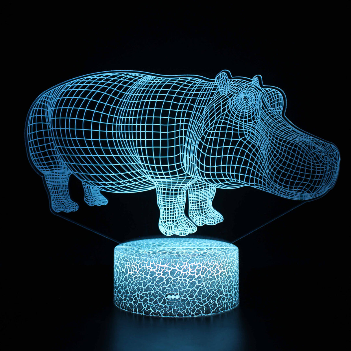 Hjemix | Hippo 3D-optisk illusjonslampe