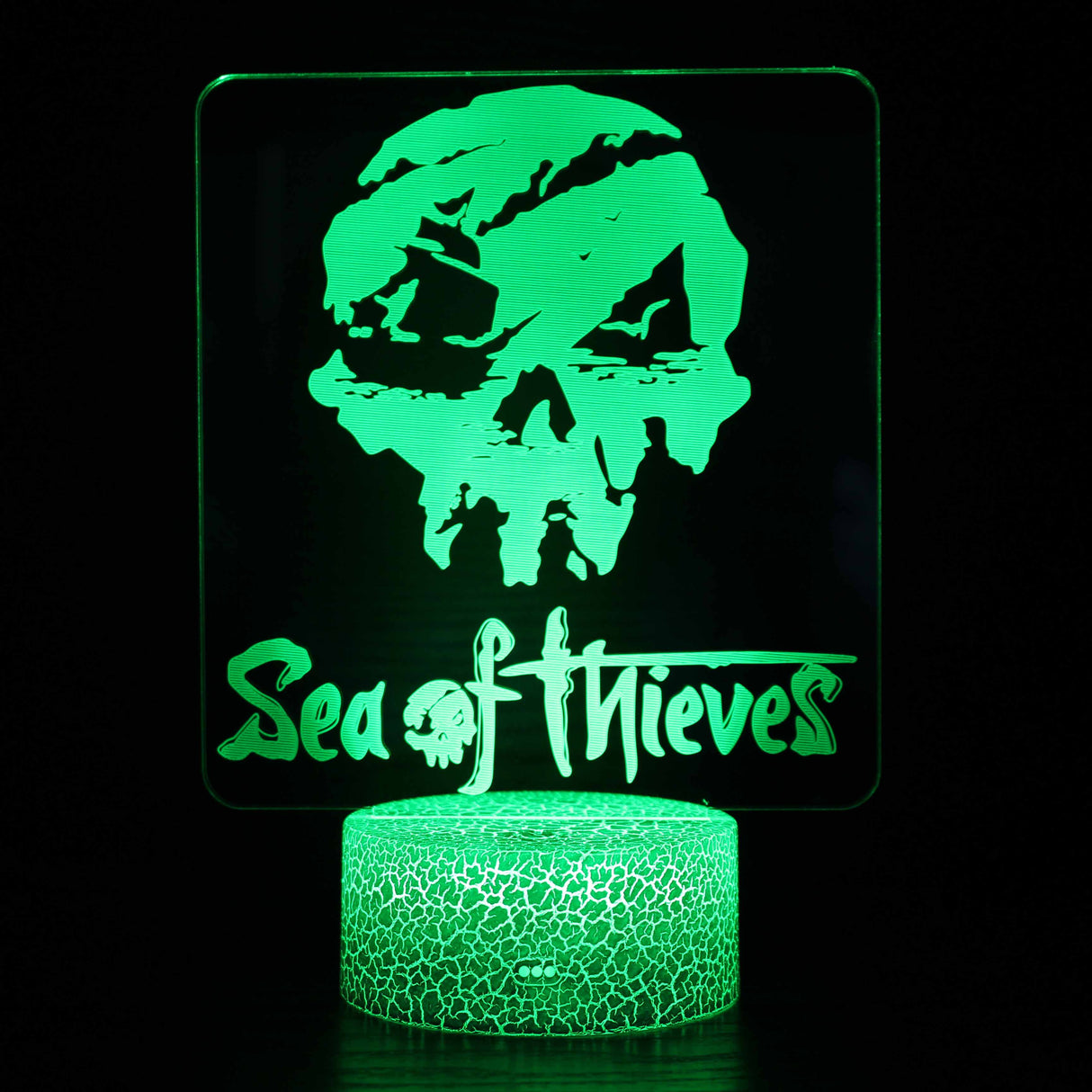 Hjemix | Halloween Sea of Thieves Hodeskalle 3D Optisk Illusjonslampe