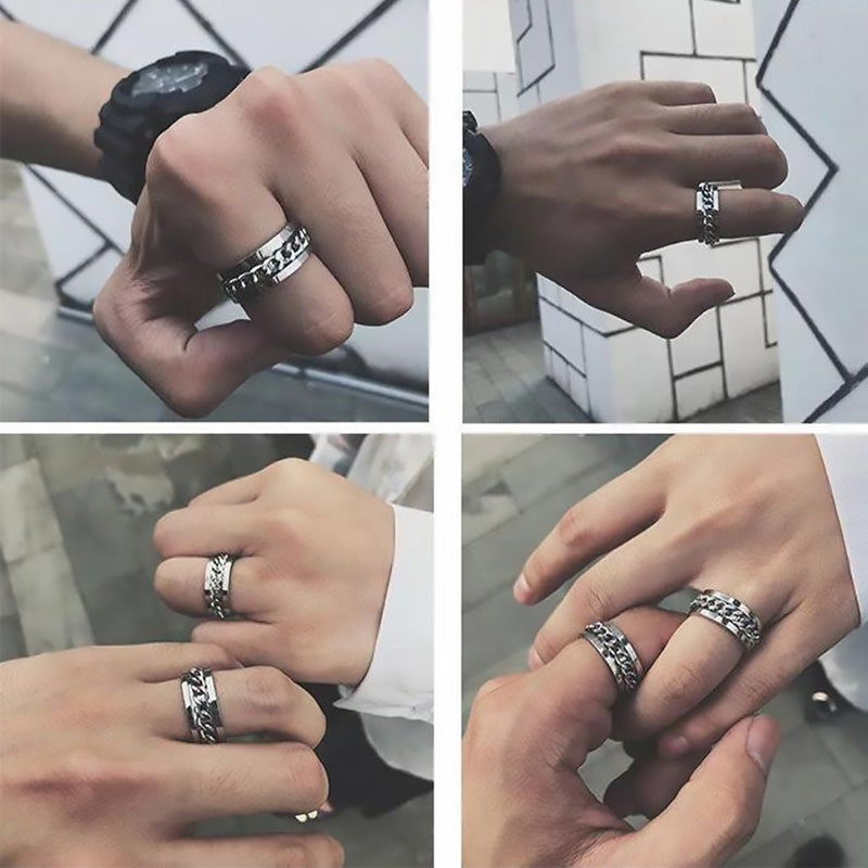 Hjemix | Titanstål svingende kjede ring