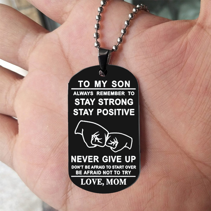 Hjemix | Engelsk alfabet rustfritt stål halskjede