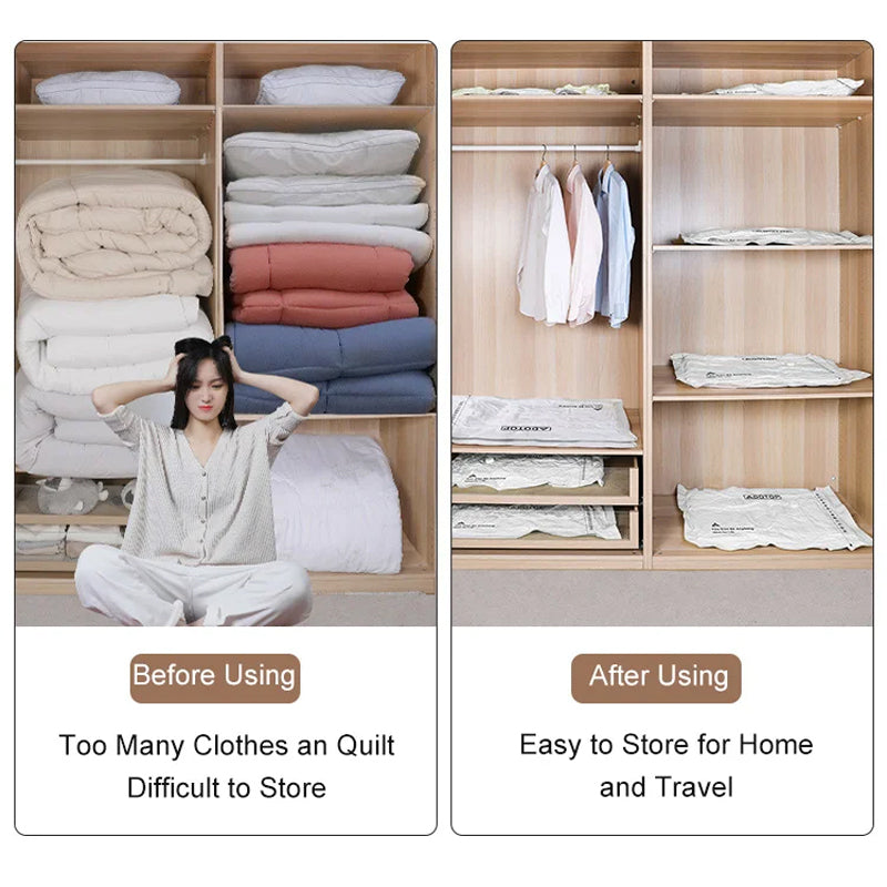 Hjemix | Vakuum Kompresjons Oppbevaringspose