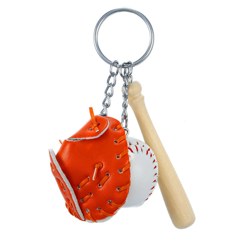 Hjemix | Mini Baseballhanske Sett Charm Nøkkelring