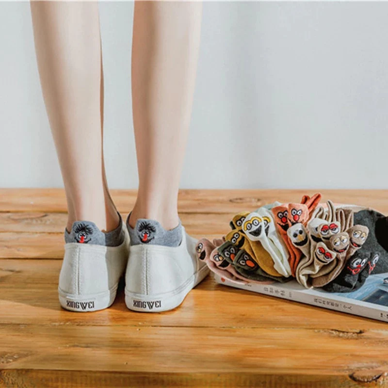 Hjemix | Sesamstraat broderte crew sokker (10 par)