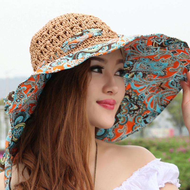Hjemix | Fashion Hollow Printed Sun Hat