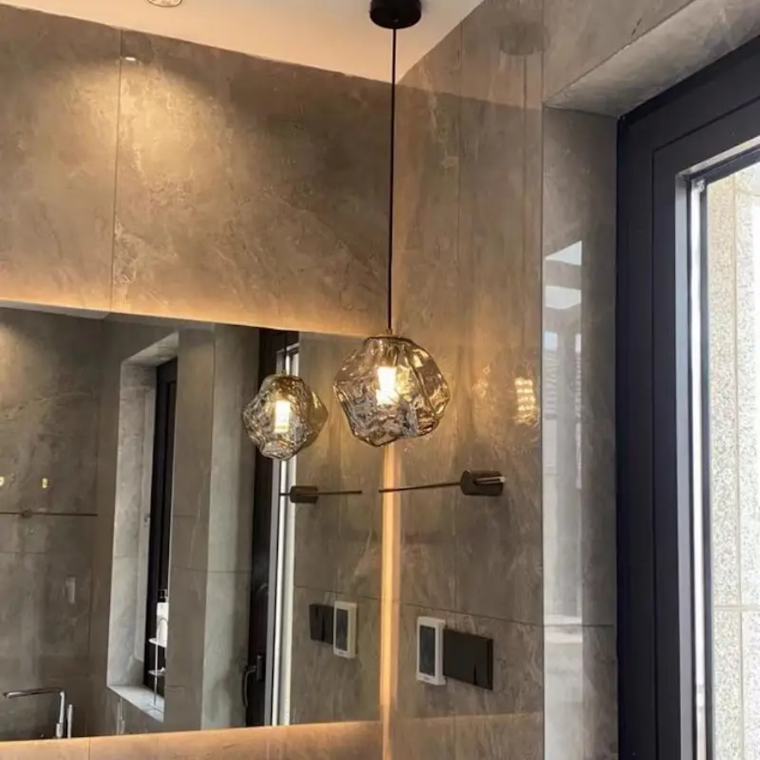 Hjemix | Frostglow Glass Pendant Inspirert av Isbiter