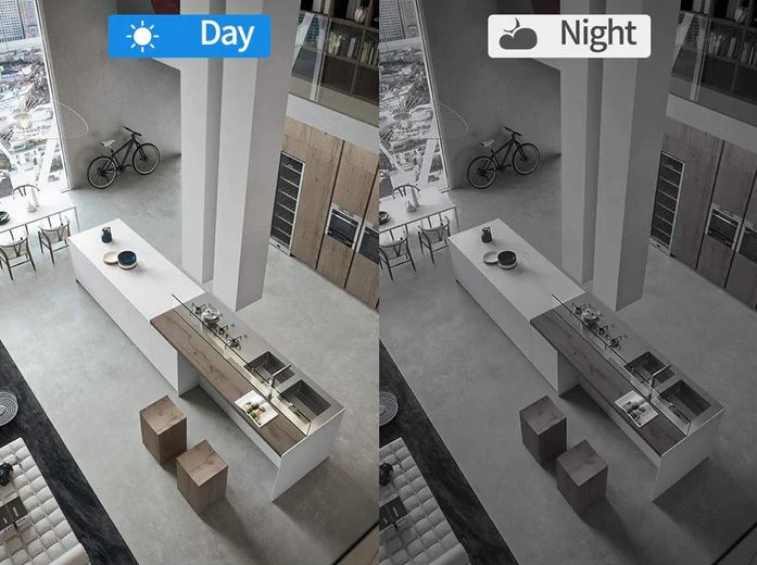 Hjemix | Pakk x2 Lite WiFi Sikkerhetskamera Nattvisjon Trådløs HD Barne- og Kjæledyrsikkerhetsovervåking