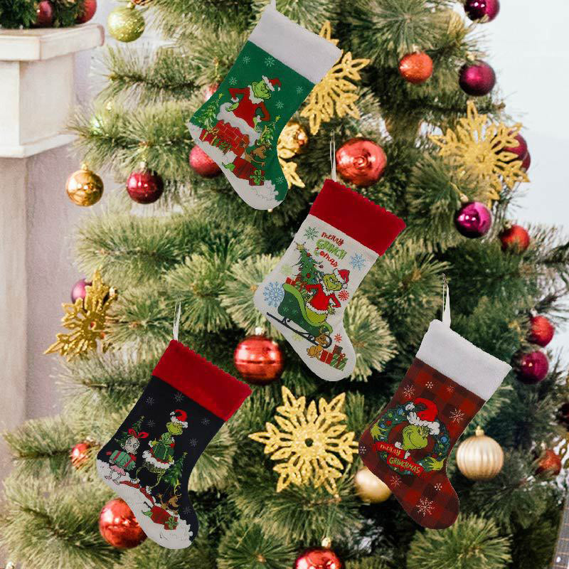 Hjemix | Grønn julestrømpe juledekorasjoner