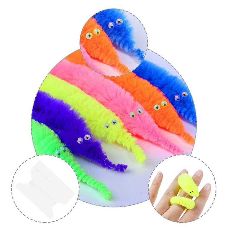 Hjemix | Twisty Fuzzy Worm Toys
