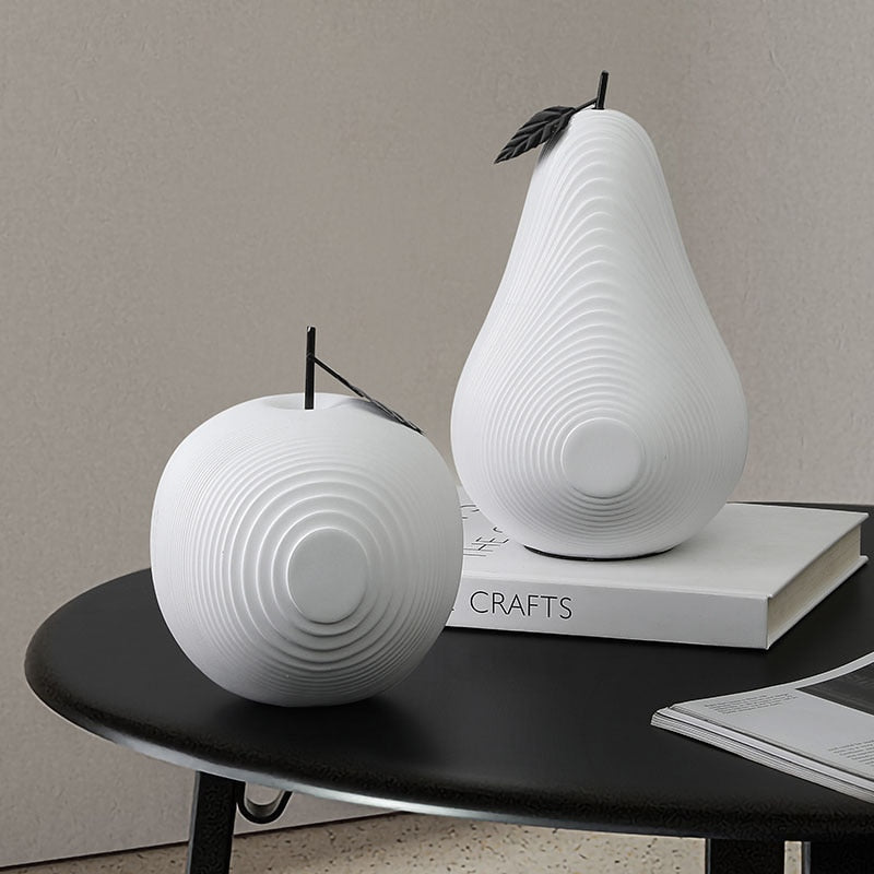 Hjemix | Tekstur Frukt Eple & Pære Skulptur