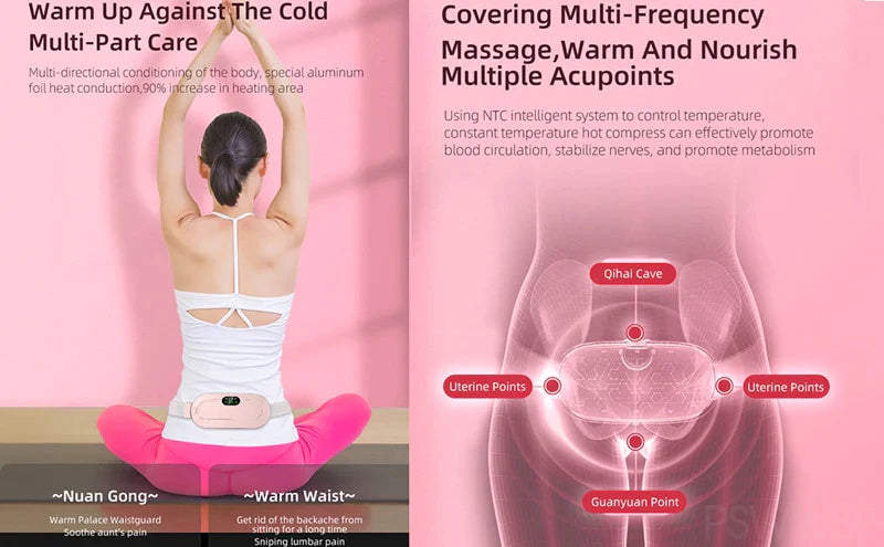 Hjemix | Varme- og Massasje Terapipute - (Menstruasjonskramper & Andre Smerter)