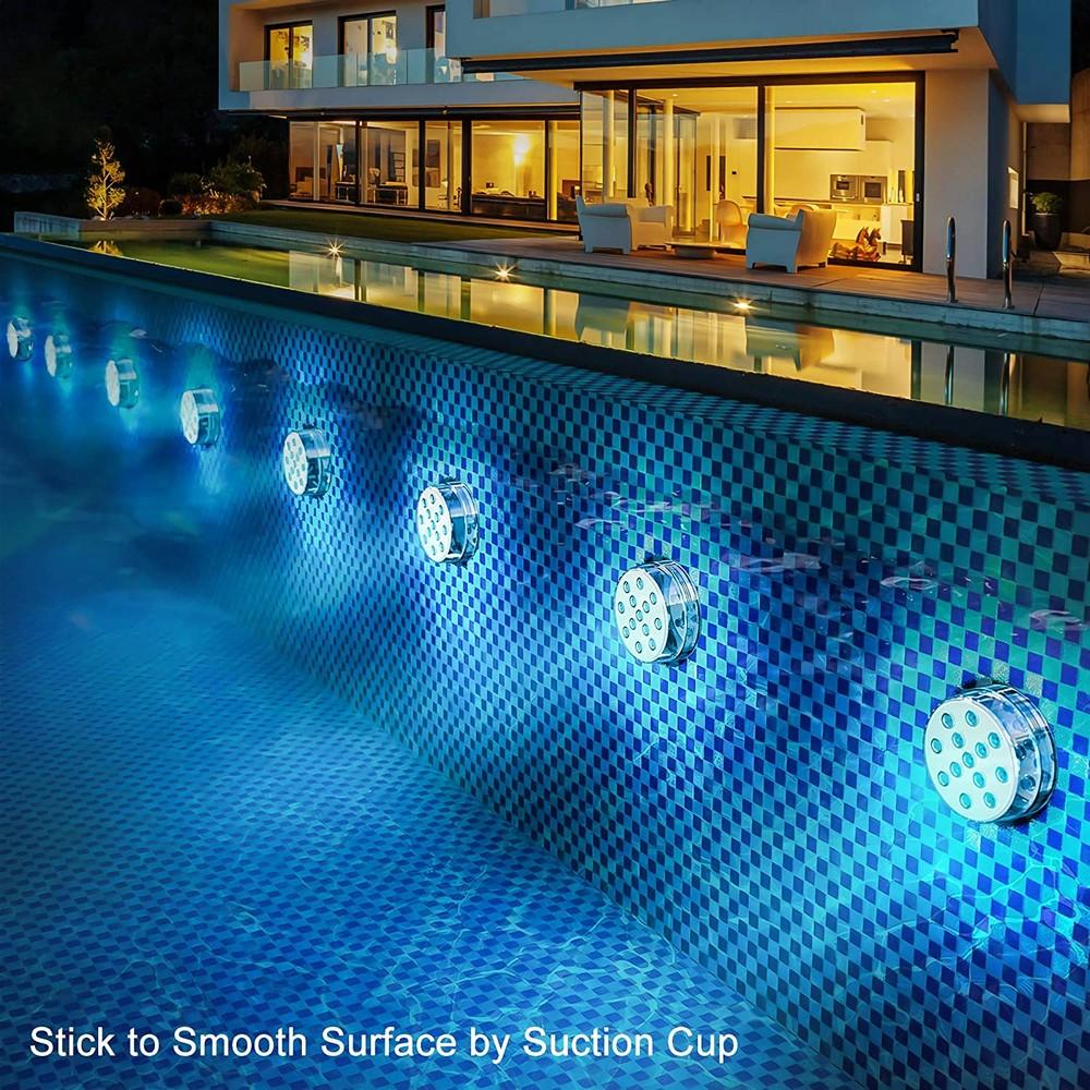 Hjemix | 4-Pack: Dekorative vanntette batteridrevne LED-lamper - 16 skiftende farger