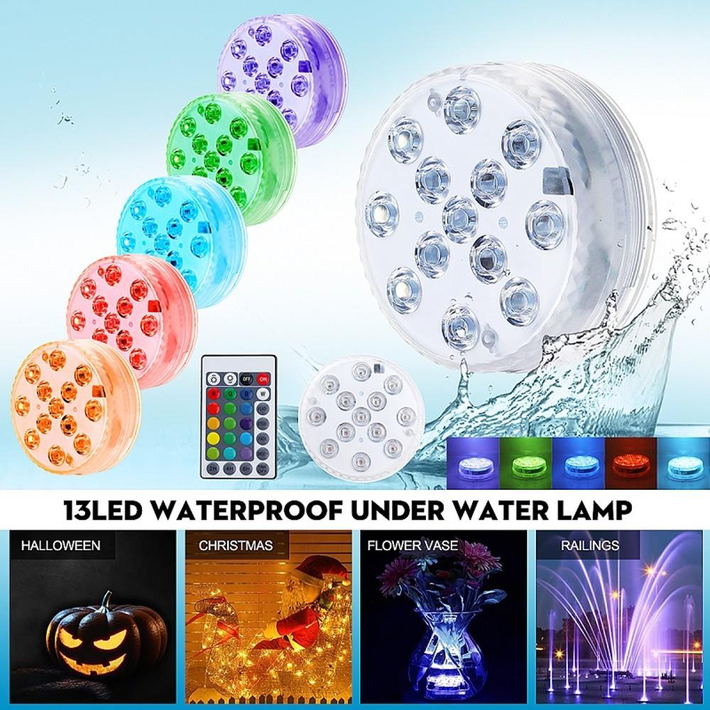 Hjemix | 4-Pack: Dekorative vanntette batteridrevne LED-lamper - 16 skiftende farger