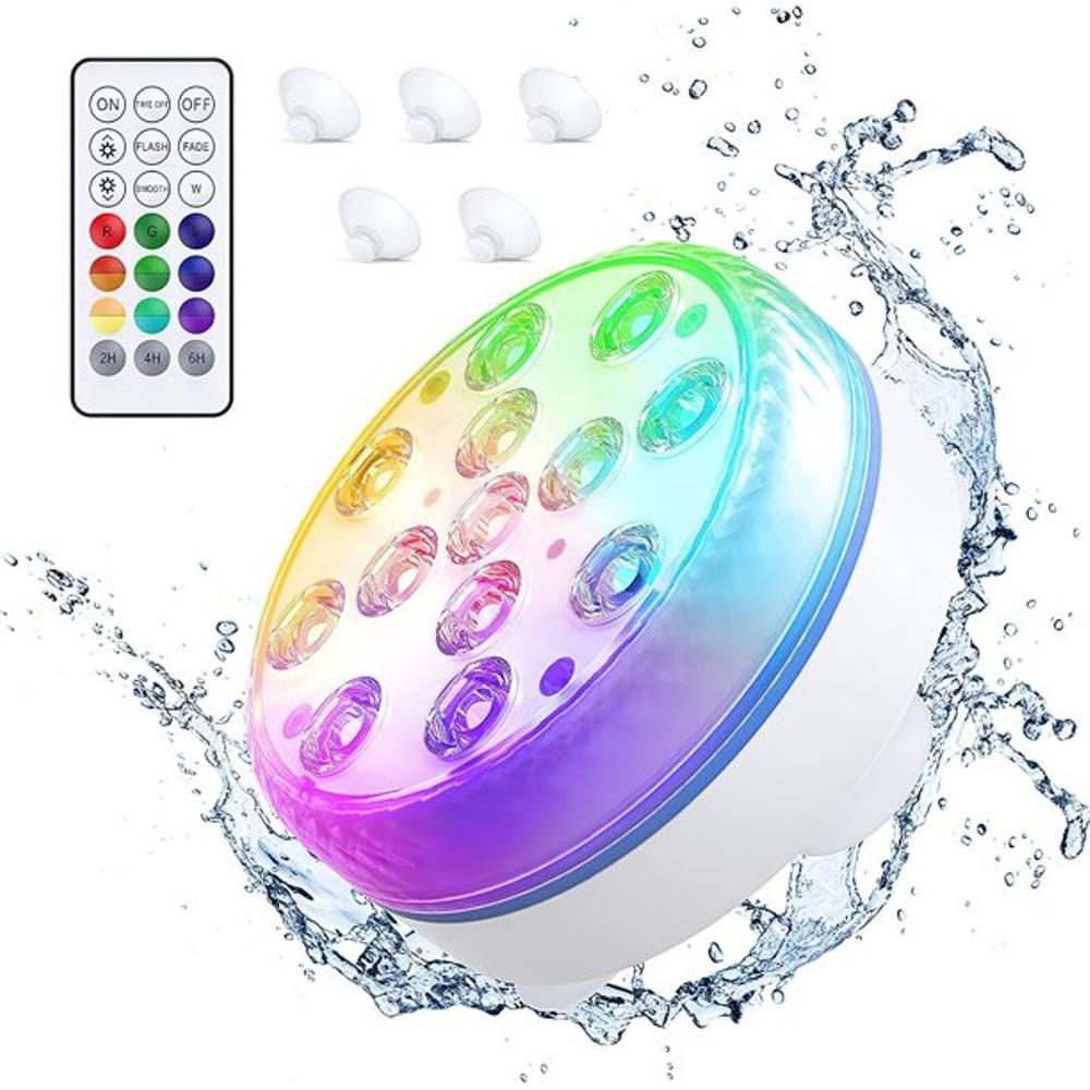 Hjemix | 4-Pack: Dekorative vanntette batteridrevne LED-lamper - 16 skiftende farger