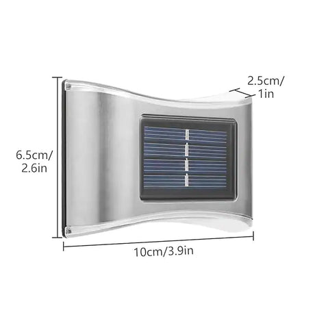 Hjemix | 4-delt: Sol utendørs 6 LED vanntette vegglamper