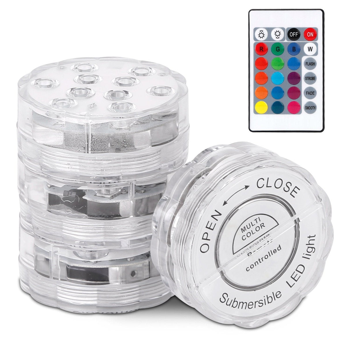 Hjemix | 4-Delt: Vanntette RGB LED Lyskastere