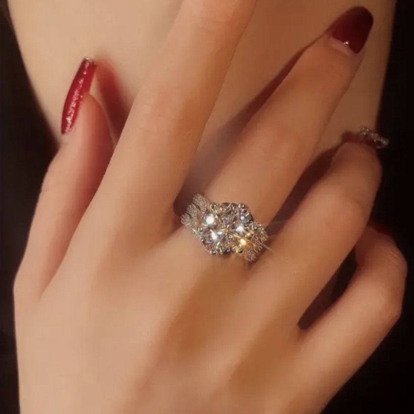 Hjemix | 3-karats Super Flash Moissanite Ring