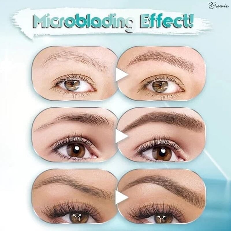 Hjemix | 3D Vanntett Microblading Brynpen 4 Gaffeltip Tatoveringsblyant