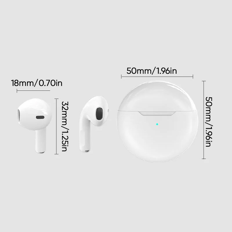 Hjemix | Original Air Pro 6.0 TWS Trådløse Bluetooth Ørepropper Mini Pods