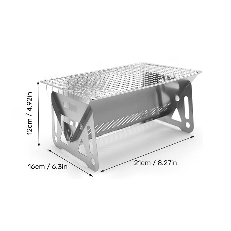 Hjemix | Rustfritt stål sammenleggbart grill