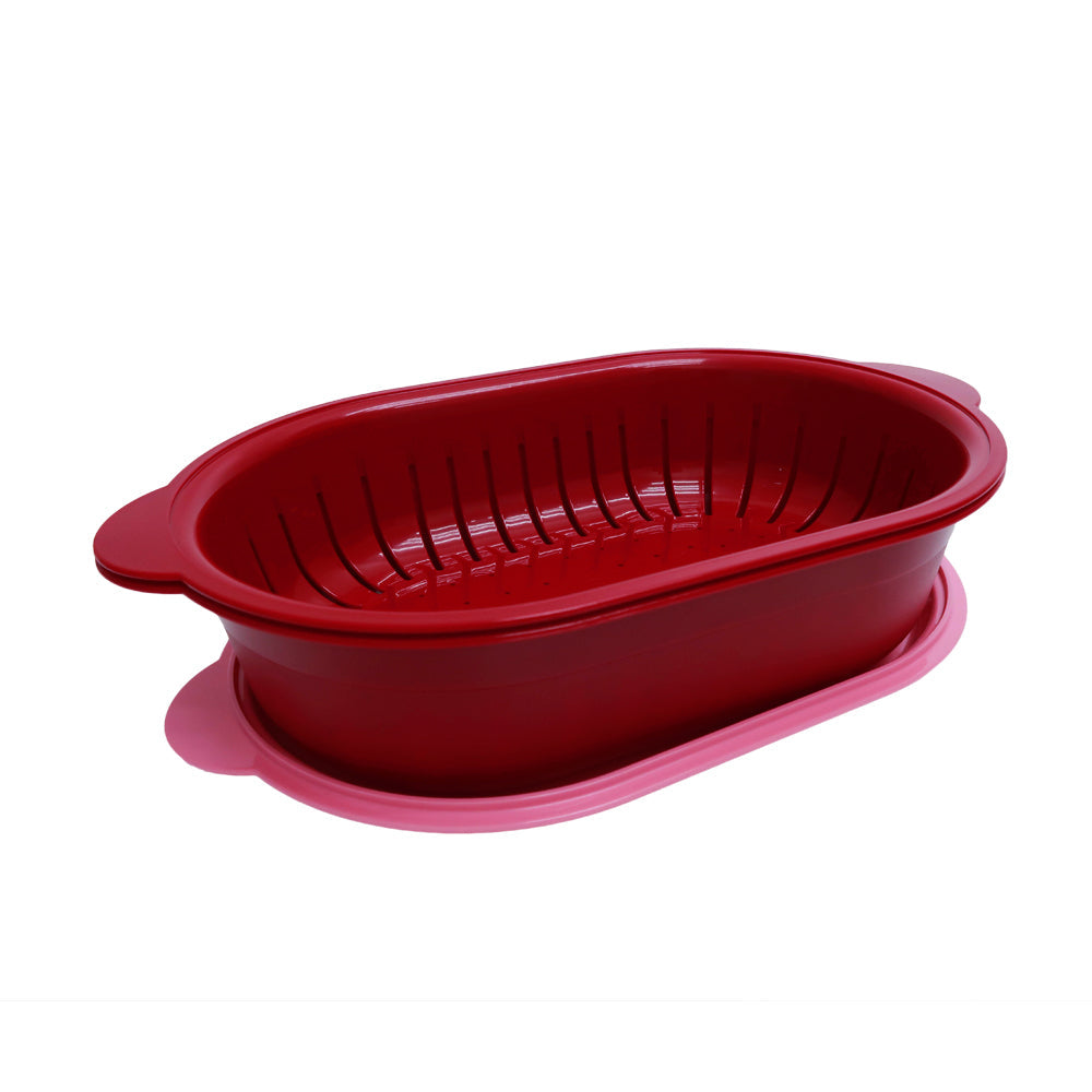 Hjemix | Tupperware Oval Server med Sil 2.0L
