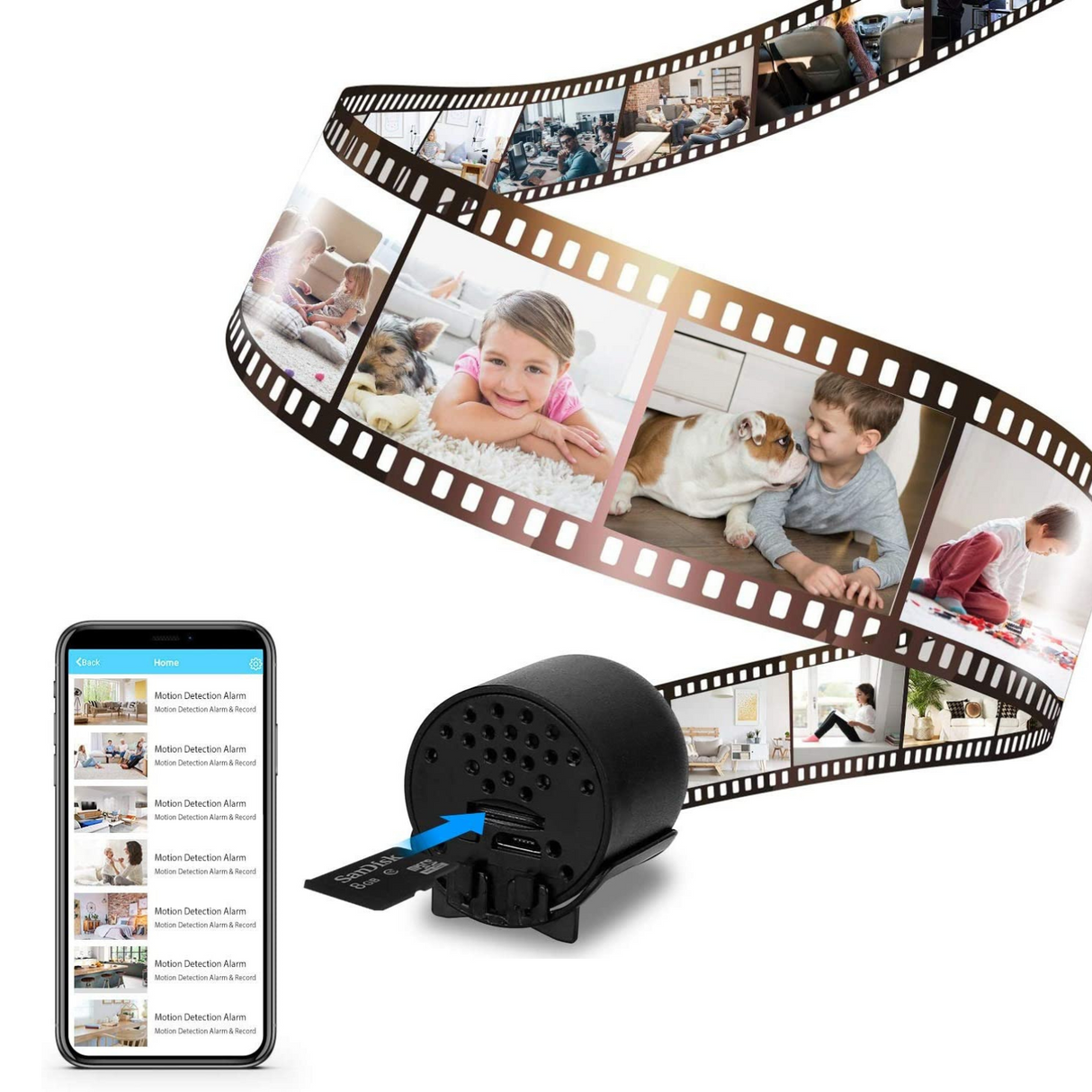 Hjemix | Trådløst Mini-Wifi Innendørs Hjemmesikkerhetskamera