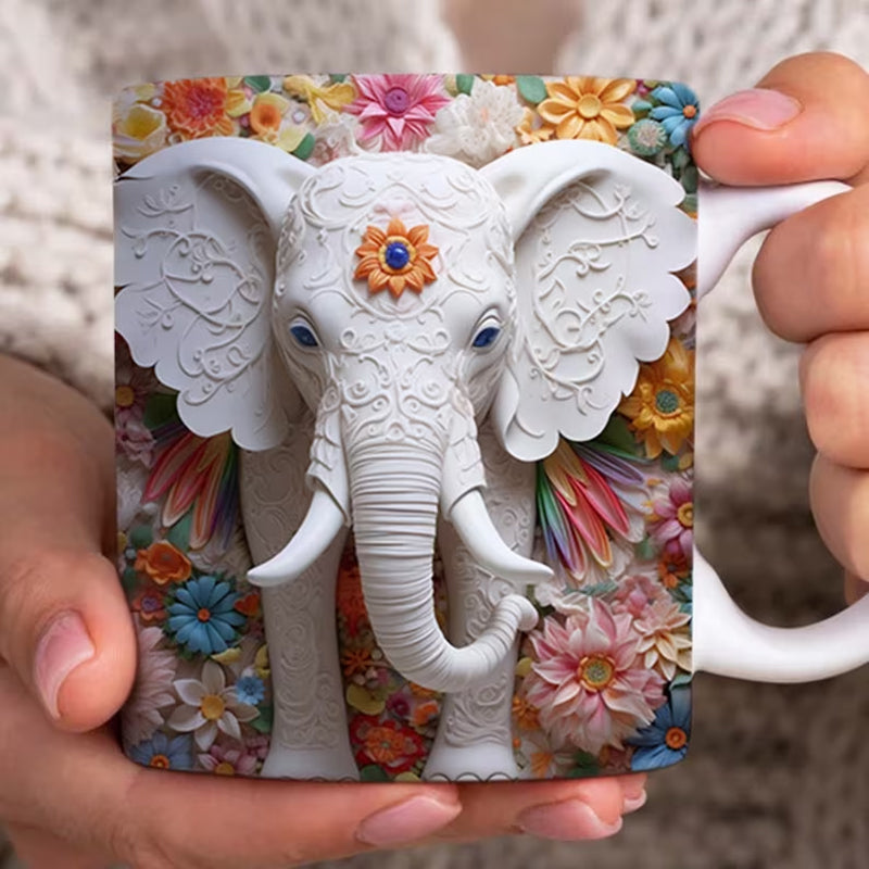 Hjemix | 3D Elefant Blomsterkopp