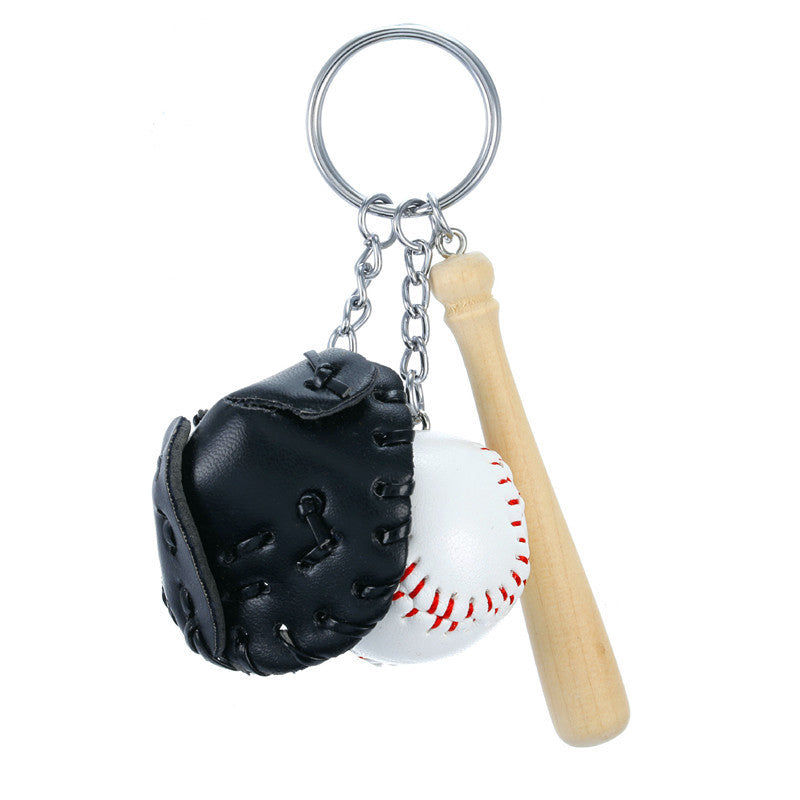 Hjemix | Mini Baseballhanske Sett Charm Nøkkelring