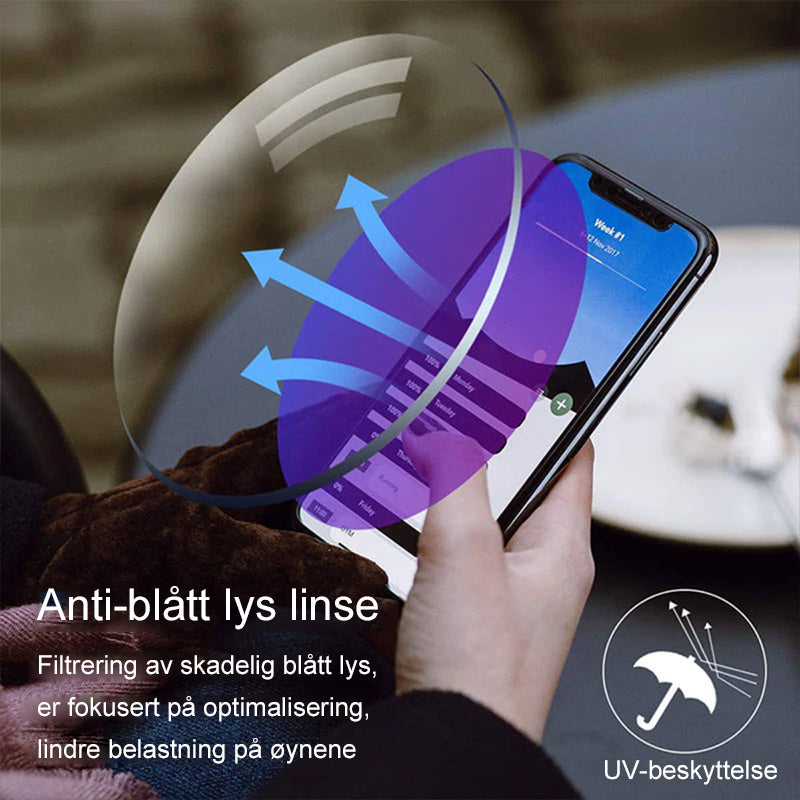Hjemix | Lesebriller, Anti-Blått Lys, Ultralette