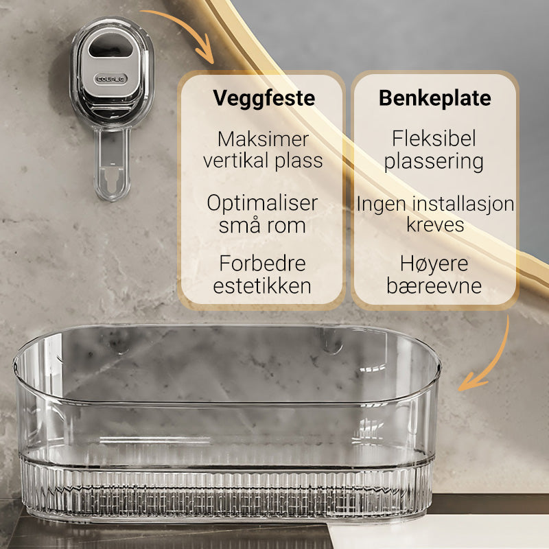 Hjemix | Oppbevaringsstativ med sugekopp og dreneringshull
