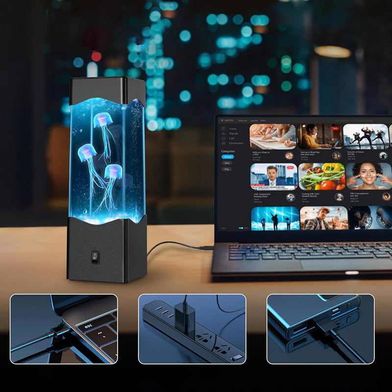 Hjemix | Flerfarget Maneter Lava Lampe