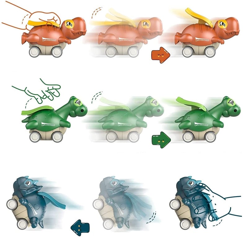 Hjemix | Dinosaur Bil Leketøy med Trykk Mekanisme