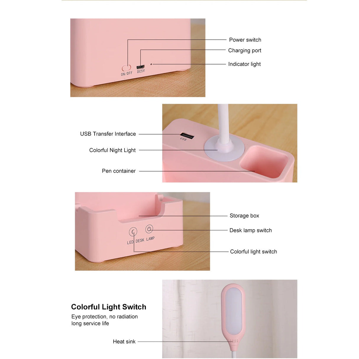 Hjemix | Skrivebordslampe med telefonholder