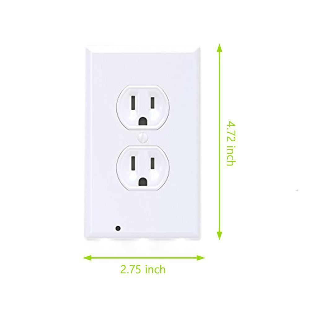 Hjemix | Outlet veggplate med LED nattlys