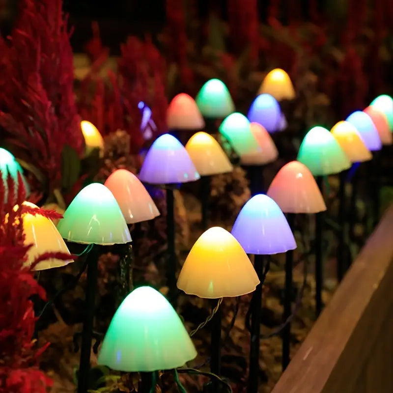 Hjemix | LED Solcelle Lyskjede Bakke Stake Sopplamper