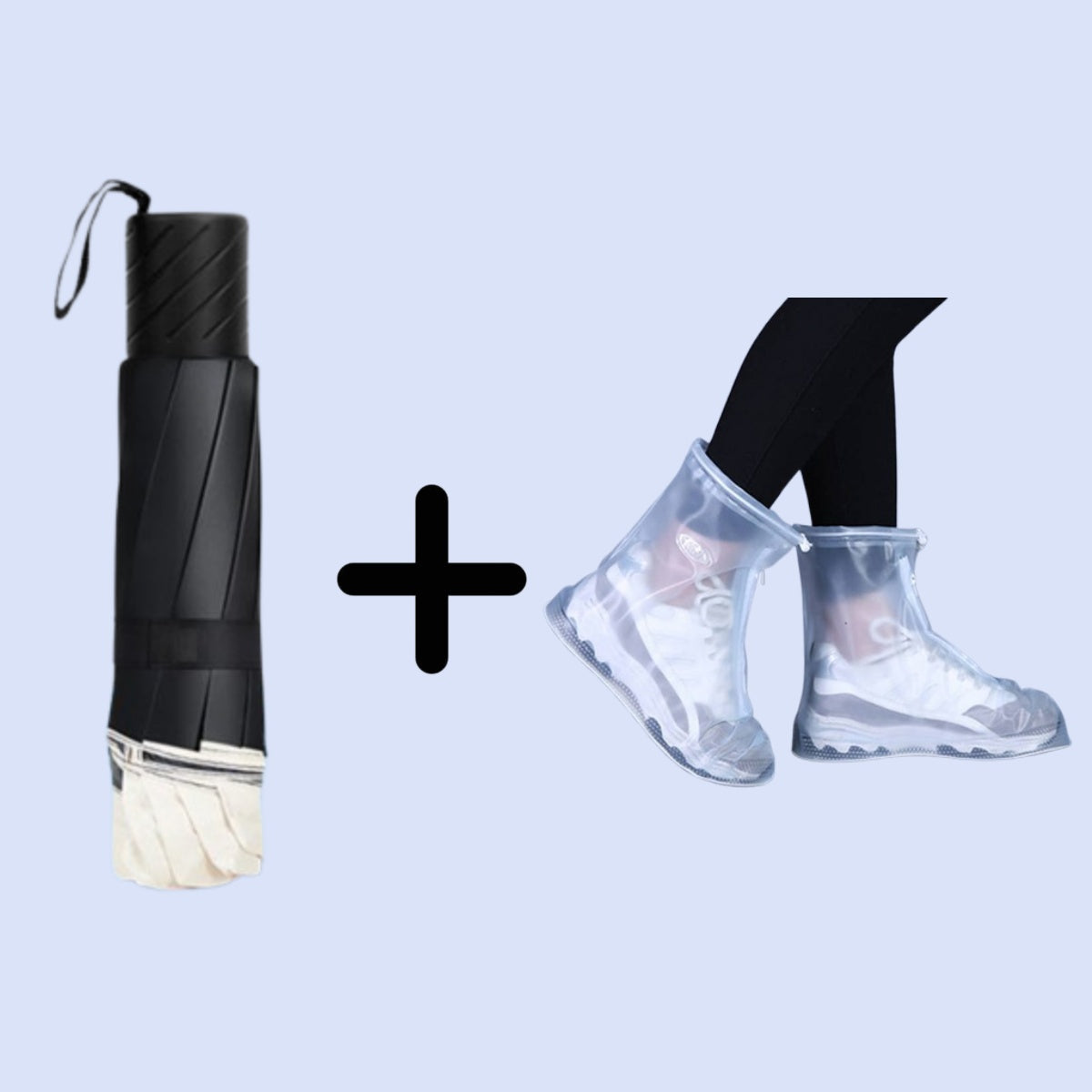 Hjemix | Stor sammenleggbar paraply med 12 vindtette stenger