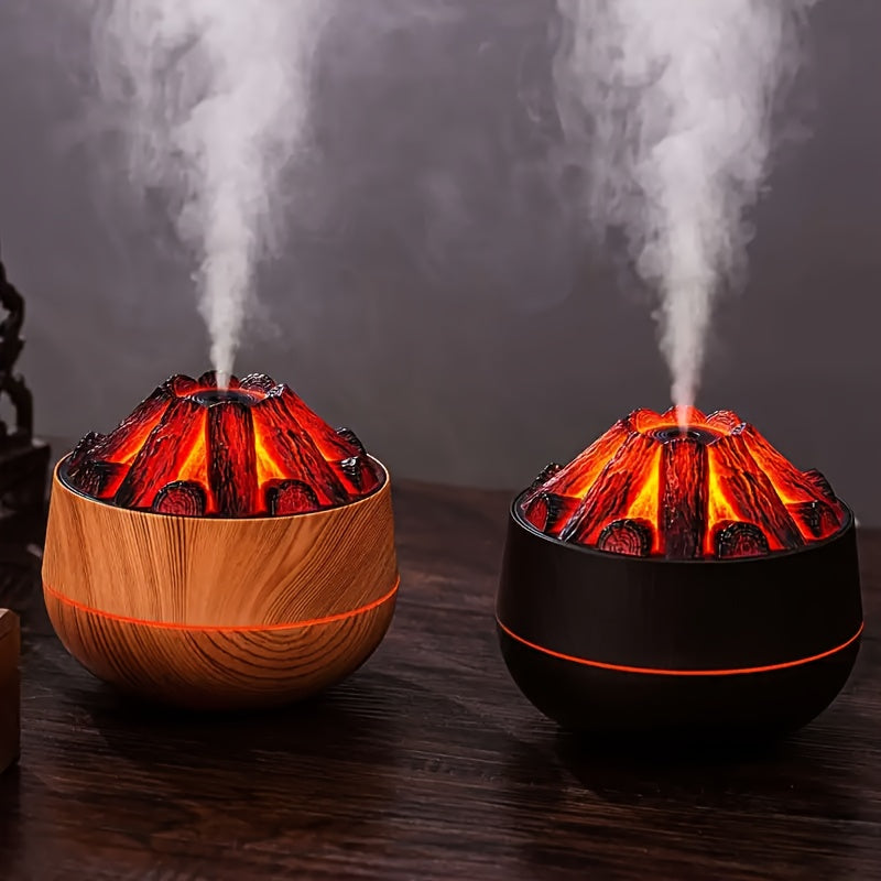 Hjemix | Fire Diffuser - Mini simulert kullild luftfukter med realistisk flammeeffekt