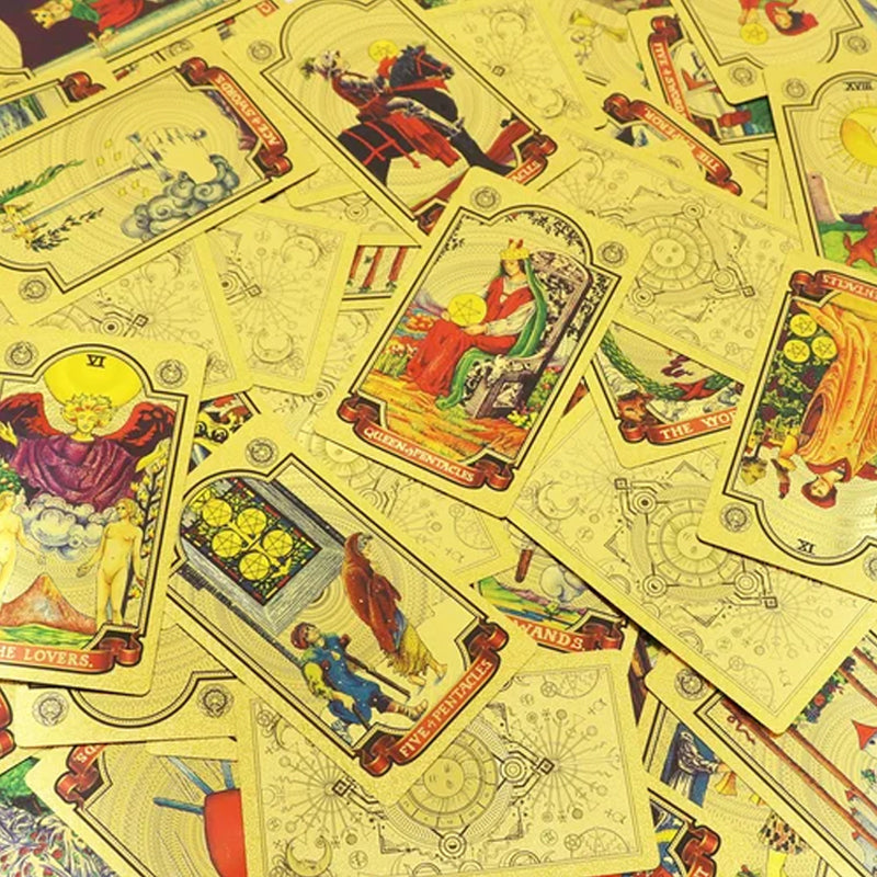 Hjemix | Utforsk den mystiske verden av tarot Gullfarget tarot