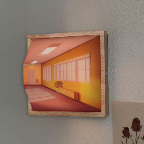 Hjemix | 3D Briller-Fri Galleri Optisk Illusjon Vegglampe & Nattlys