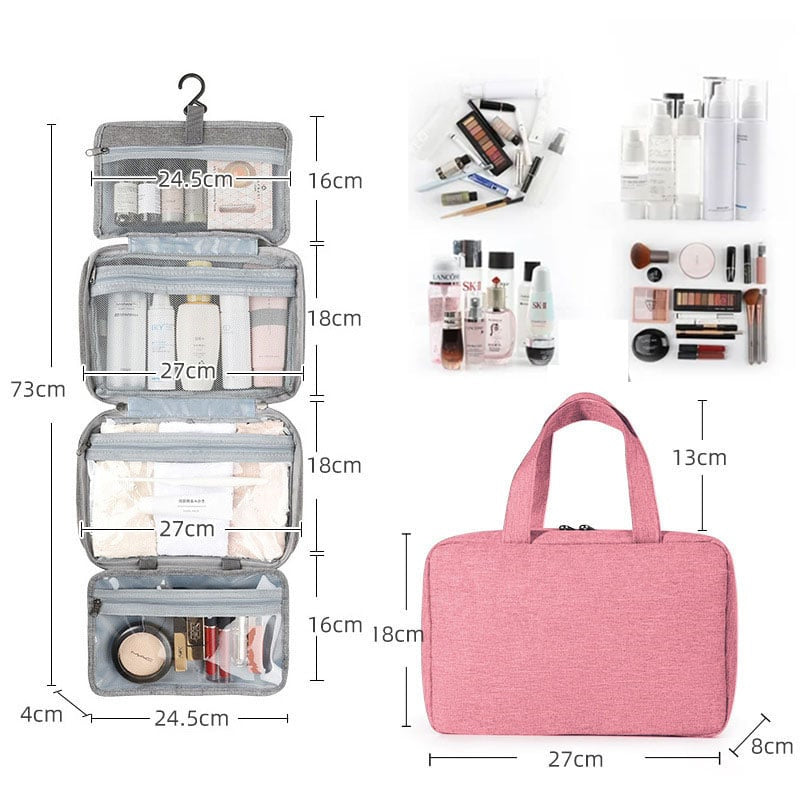 Hjemix | Vanntett kulturveske reiseveske med kroker for oppheng