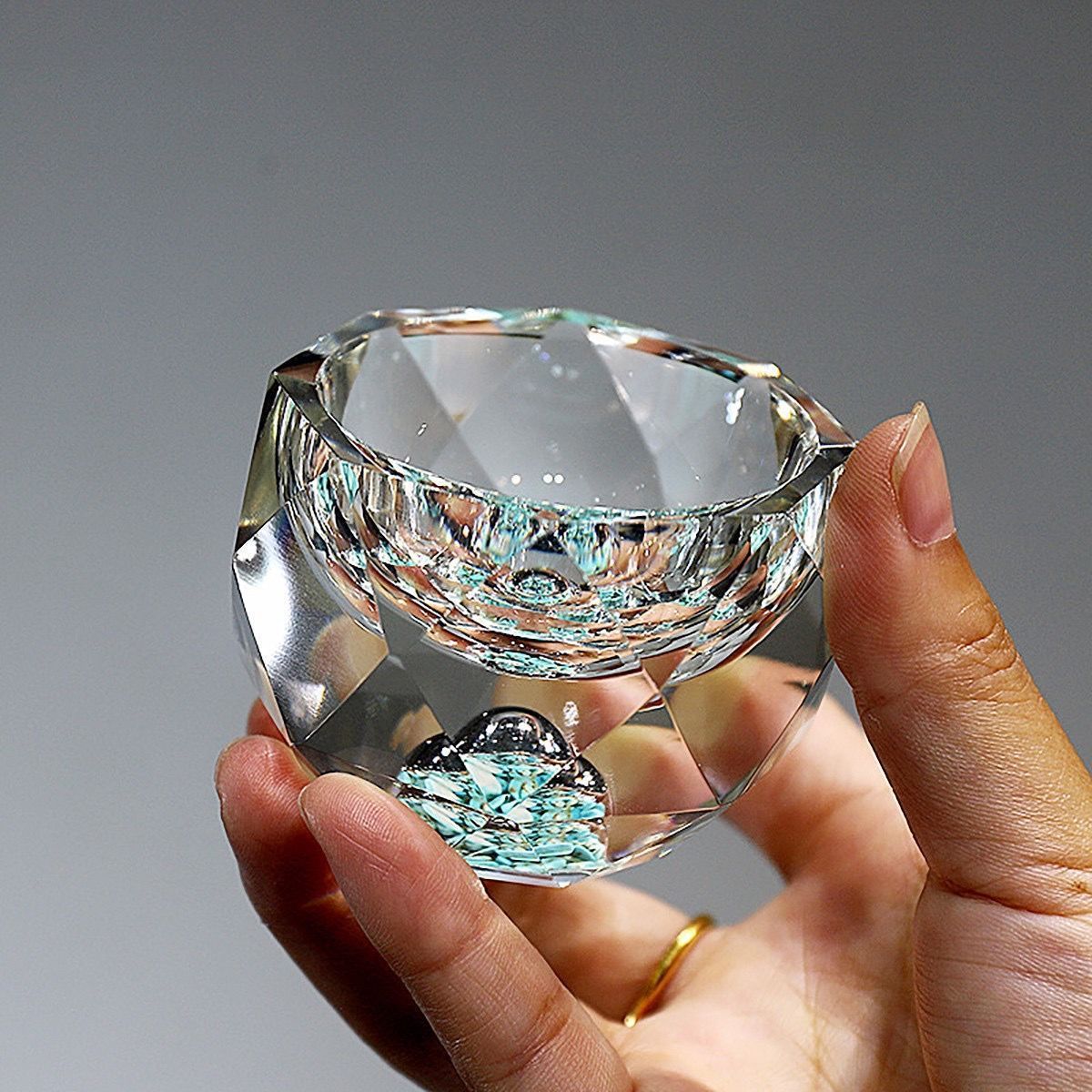Hjemix | 50ml diamantkutt krystall drikkeglass vodka shot glass vin glass whiskey glass brennevin sake soju brandy tekopp