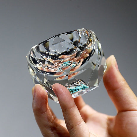 Hjemix | 50ml diamantkutt krystall drikkeglass vodka shot glass vin glass whiskey glass brennevin sake soju brandy tekopp
