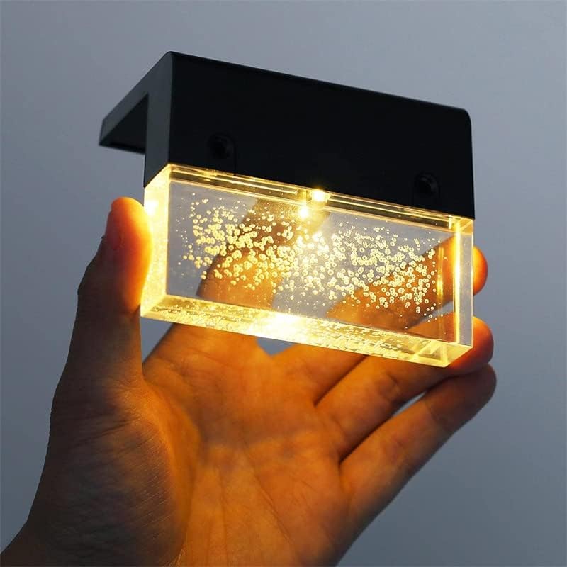 Hjemix | Soldekklys 4-delers sett, Soltrinnlys utendørs, Varm hvit/fargeforandrende solgjerdelys for terrassehage