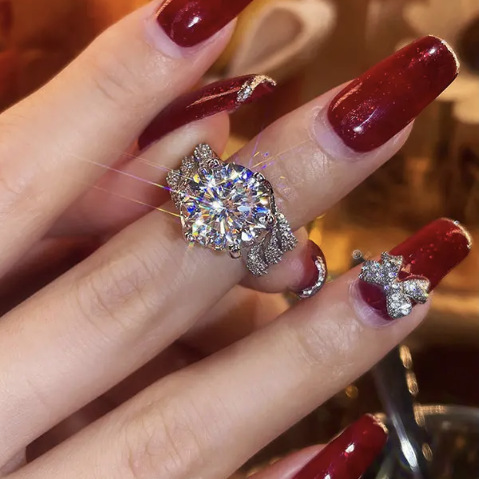 Hjemix | 3-karats Super Flash Moissanite Ring