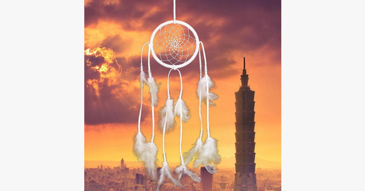 Hjemix | Håndlaget Fjær Drømmefanger