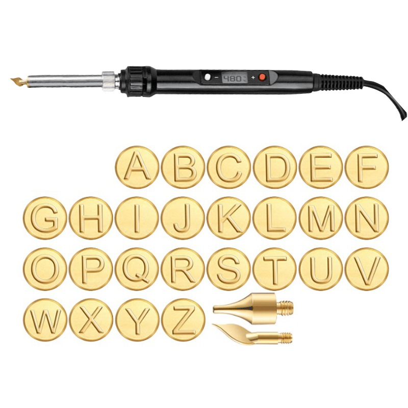 Hjemix | 26 Buchstaver Kobberform —DIY Trebrenning/Laging Set