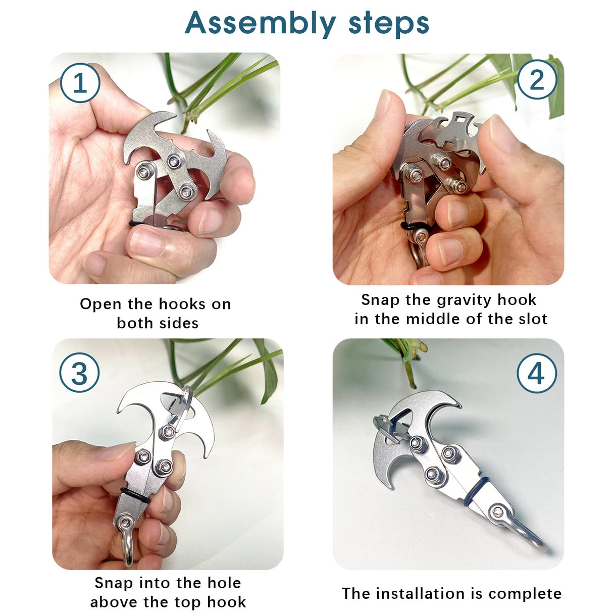 Hjemix | Rustfritt Stål Gravitasjons Kastekrok