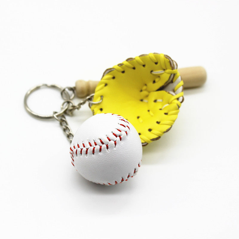 Hjemix | Mini Baseballhanske Sett Charm Nøkkelring