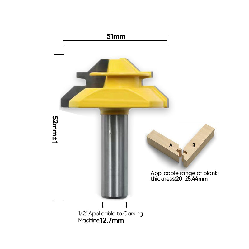 Hjemix | Router Bit 45-graders limfuge låsemiter