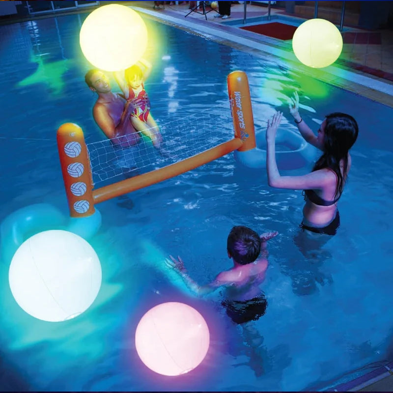 Hjemix | Pool Decoration LED Light 16 Farger Lysende Strandball
