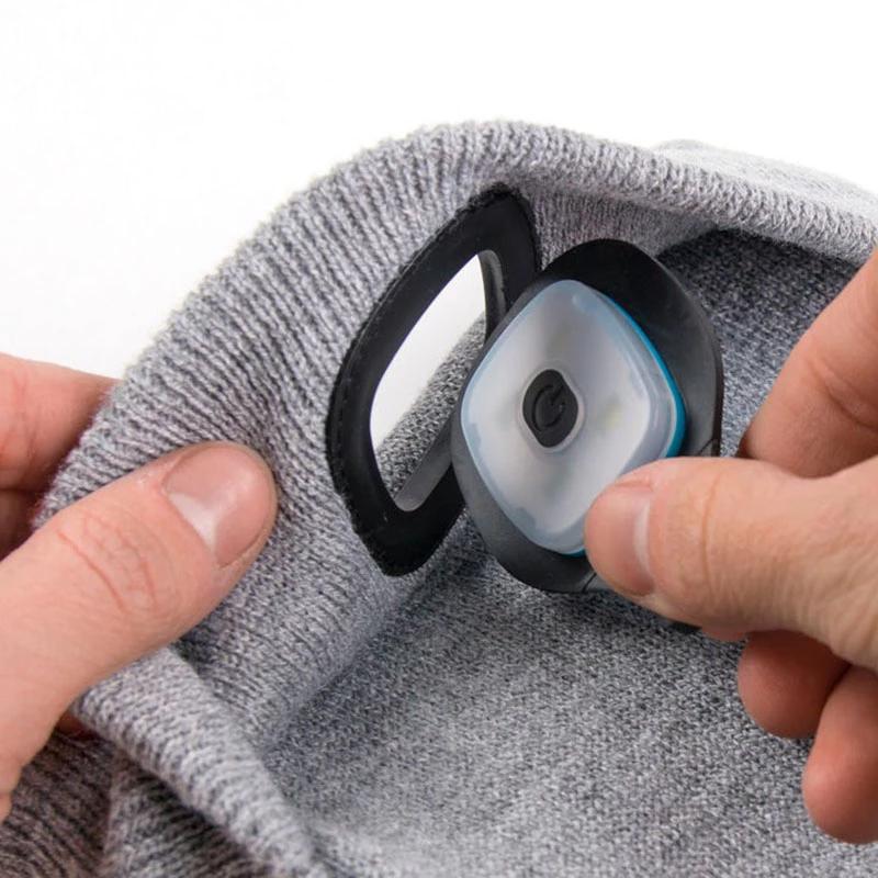 Hjemix | Avtagbar LED Hodelykt Beanie Lue